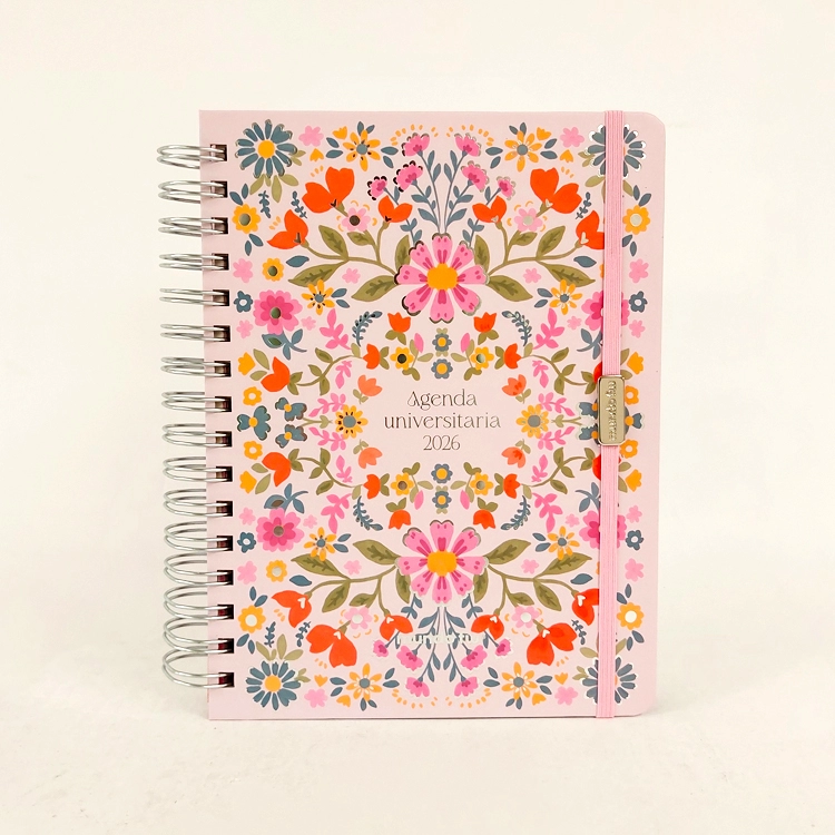Agenda FW 2026 Universitaria Bouquet con Espiral Semanal 15x21 Art.201998